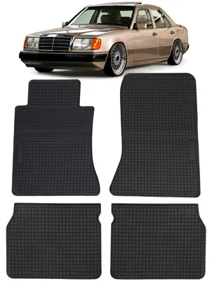 Produktbild von Fußmatten vorne/hinten für Mercedes-Benz E-Klasse W124 1984-1997 Premium Gummi