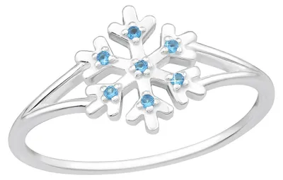 Produktbild von Silber Ring Schneeflocke 48 (15.3 mm Ø)