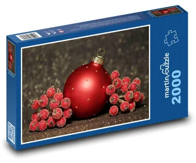 Zdjęcie produktu dla Puzzle 2000 Ozdoba świąteczna z jarzębiną - martinpuzzle
