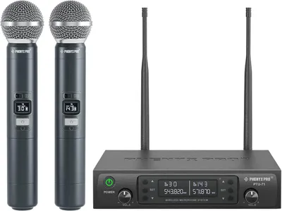 Produktbild von Drahtloses Mikrofonsystem – Set mit drahtlosen Mikrofonen – Karaoke-Mikrofonsystem – Handmikrofonsystem