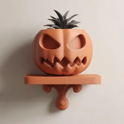 Zdjęcie produktu dla Decords, doniczka ścienna 3D w kształcie dyni, 18 cm
