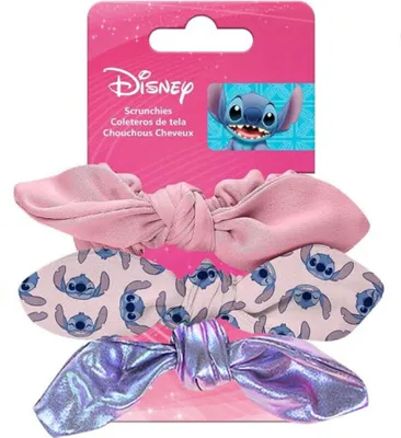 Imagen del producto de Scrunchies de Lilo & Stitch con lazo: gomas para el pelo con estilo