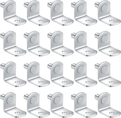 Produktbild von Famanu L-förmige Metallregalträger 20 Stück - 5 mm, rostfreies Stahl