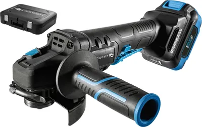 Produktbild von HÖGERT TECHNIK Akku-Winkelschleifer Set 18V, 125mm, Bürstenloser Motor, Paddelschalter, 8000 RPM, 4,0 Ah Akku, 4A Ladegerät, Koffer, LED-Beleuchtung, Für Metall & Holz