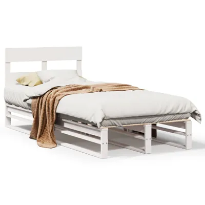 Obrázok produktu pre vidaXL Posteľ z masívu bez matraca biela 90x200 cm borovicové drevo