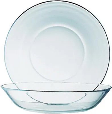 Produktbild von 12x Salatteller Hartglas tief COSMOS Tellerset, Speiseteller