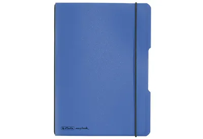 Immagine prodotto di Herlitz 11361532 Taccuino flex - A5, PP, 40 fogli, a scacchiera, blu