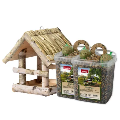 Produktbild von PANTO Winter-Vogelglück – Vogelhaus & Wildvogelfutter-Set