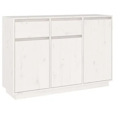 Zdjęcie produktu dla vidaXL Kredens biały 110x34x75 cm lite drewno sosnowe