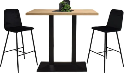 Produktbild von Tresentisch Electra 120x70x106 schwarz matt/asteiche 14664