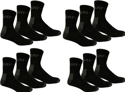 Produktbild von Caterpillar 12 Paar Socken Work Quater Socks Arbeitssocken - Größe: 41-45 - Farbe: Schwarz