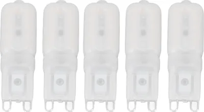 Obrázek produktu pro Sada 5 ks stmívatelných LED žárovek G9 – 22 LED diod, 220 V, s vysokým barevným podáním, jasné osvětlení pro venkovní a vnitřní osvětlení, bílá