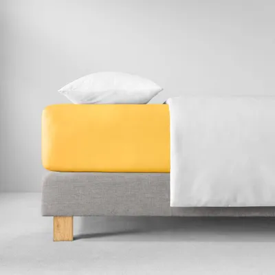 Produktbild von Estella Jersey-Stretch Spannbetttuch Farbe sonne Größe 100x200 cm