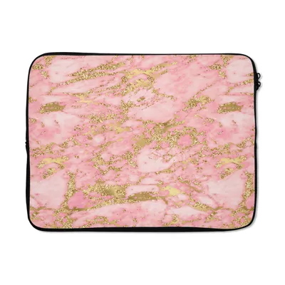 Produktbild von MuchoWow® Laptop Hülle 15 Zoll Glitter - Marmor - Gold - Muster Laptoptasche - Laptoptasche - Sleeve - Rundum-Schutz