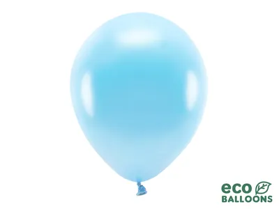 Produktbild von Öko-Luftballons 30cm metallic, hellblau (1 Packung / 100 Stück)