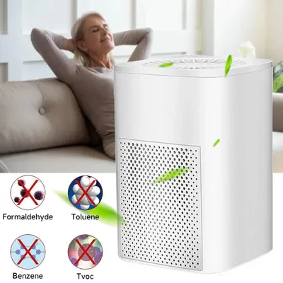 Produktbild von Luftreiniger, HEPA-Filter, Ionisator Raumluftreiniger Allergiker 99% Pollen Rauch - Entfernt Staub, Pollen, Tierhaare & Gerüche, Leiser Betrieb(≤30dB)