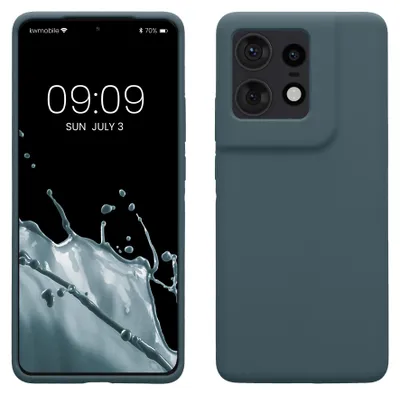 Produktbild von kwmobile Handyhülle für Motorola Edge 50 Pro Hülle - Case Silikon - Kabelloses Laden - Schutzhülle Cover in Dunkler Schiefer