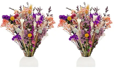 Produktbild von Trockenblumen Deko Set 39 Stück 15 Arten Natürliche Blumen für Wohnzimmer Hochzeit Tischdeko 2er Pack 25-28 cm