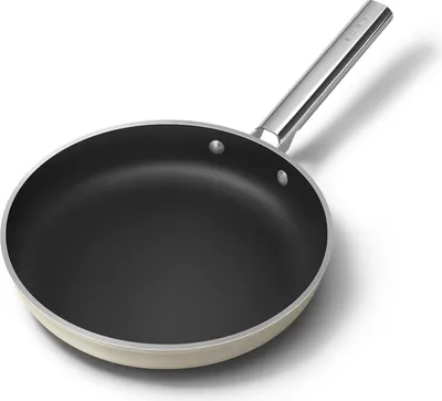 Produktbild von Smeg FPF2802CRM Bratpfanne, 28 cm, Keramik, Edelstahlgriff, Mattcreme