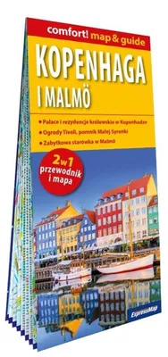 Zdjęcie produktu dla Kopenhaga i Malmö laminowany map&guide 2w1 przewodnik i mapa