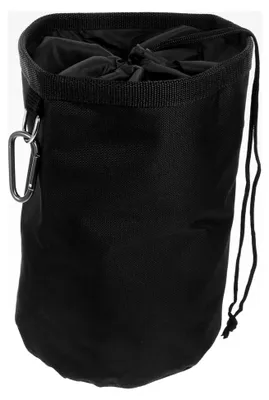 Produktbild von Wäscheklammerbeutel aus wasserdichtem Material mit Kordelzug und Haken für Wäscheklammern, wiederverwendbar und leicht zu reinigen, ideal für Camping und Wandern