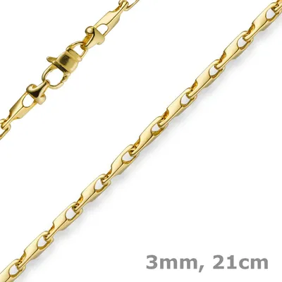 3mm-Armband-Alainkette-585-Gold-21cm