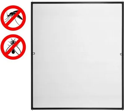 Produktbild von Fliegengitter Insektenschutz Fenster 80 x 100 cm Mückenschutz Alurahmen Bausatz