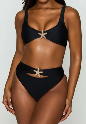 Produktbild von Moda Minx Bikinihose STARFISH mit tollem Seestern-Element Black XL