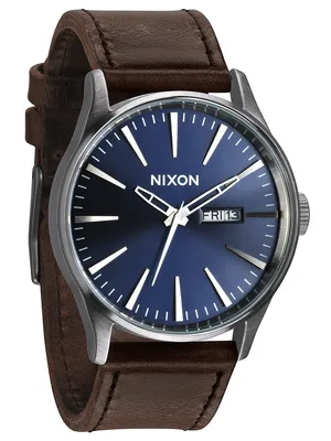 Produktbild von Nixon A105 1524 Sentry Leather Herrenuhr Blue/Brown