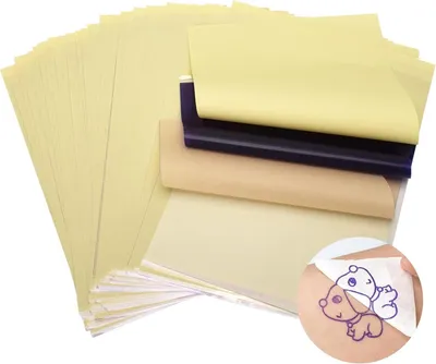 Produktbild von 50 Blatt Tattoo-Transferpapier, Kohlepapier, thermisches Durchschlagpapier, Transferpapier, Kopierpapier, A4-Format, für Tattoo-Druckmaschine (50 Blatt)