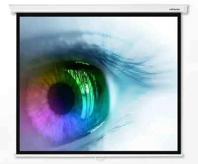 Produktbild von 1:1 reflecta CrystalLine Heimkino Beamer Rolloleinwand 240 x 240 (236x236)cm (87663) / Gehäuselänge 255 cm / / FULL HD / 3D / 4K / HDTV