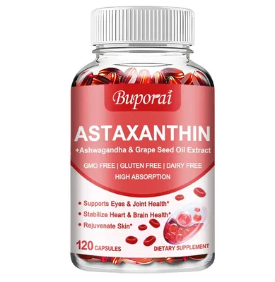 Image de Astaxanthine 24 mg - Antioxydant, soutien de la santé de la peau et des yeux, complément pour le métabolisme
