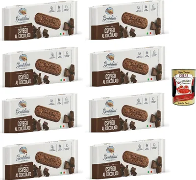 Produktbild von Gentilini Osvego al cioccolato Schokoladen-Osvego 8x 250gr + Italian Gourmet Polpa 400g