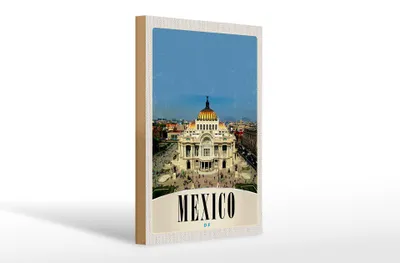 Produktbild von Holzschild Reise 20x30cm Mexiko Amerika USA Mittelalter