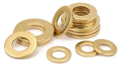 Productafbeelding van Messing-koperen ringen en afstandhouders M3x8x0,8 mm (200 stuks)