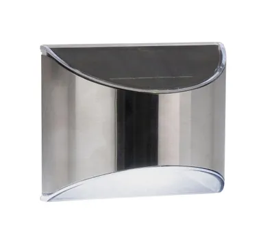 Zdjęcie produktu dla FHS International 35288 4x LED lampa solarna kinkiet stal nierdzewna 10x5x8cm LED neutralny biały