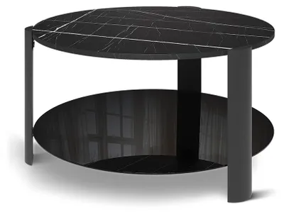 Productafbeelding van Salontafel Vicco Navo Zwart marmer/Zwart 80 x 80 cm, Model 62706