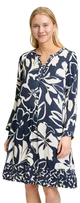 Produktbild von Betty Barclay Damen Tunikakleid Langarm 38, Dunkelblau/Weiß