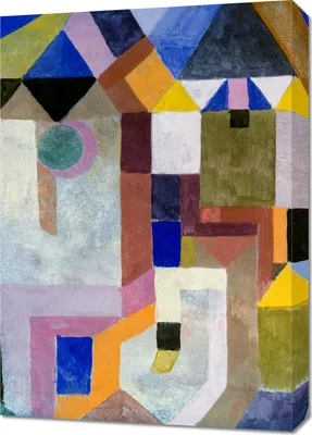 Zdjęcie produktu dla Obraz 50x70cm Colorful Architecture, Paul Klee Vintage do Salonu