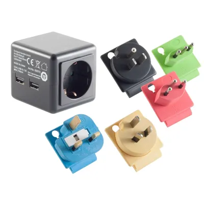 Produktbild von Reisestecker mit 2x USB - PATENTIERT -