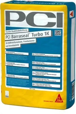 Obrázek produktu pro PCI Barraseal Turbo 1K šedá 15kg reaktivní hydroizolace