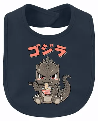 Obrázok produktu pre Godzilla, Kaiju, ramen, roztomilé, japonské, anime, monštrum, jedlo, palčiky, roztomilé, detská zástera, tmavomodrá, univerzálna veľkosť