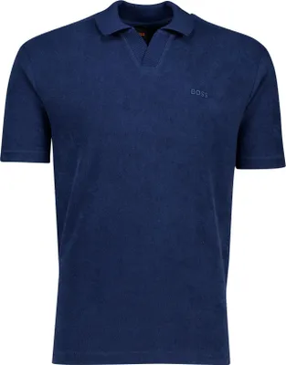 Produktbild von Boss Orange Polo V-Ausschnitt Dunkelblau Kurzarm