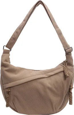 Produktbild von Damen Unifarben Umhängetasche Leichte Handtasche Große Kapazität Lässige Tasche, Farbe: Khaki