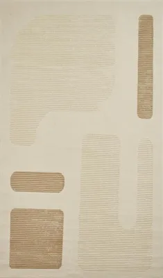 Produktbild von Wohnzimmer- und Schlafzimmerteppich mit gewebtem geometrischem Muster LUNKIN 4