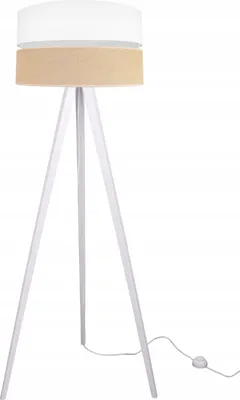Obrázek produktu pro Třínohá stojací lampa s dřevěným stínidlem, 45 cm, bílá