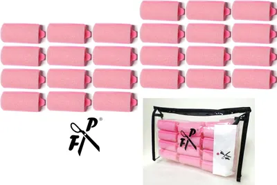 Produktbild von Schlafwickler 28 mm – Set aus Schaumstoffwicklern mit 24 Stück und er Kosmetiktasche (vom deutschen Fachhändler für Friseurbedarf)