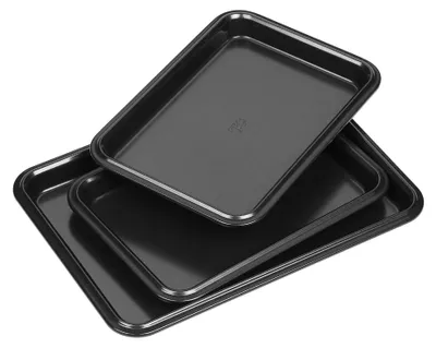Backblech Set 3-teilig, 34,5x24,3 cm + 2x25x18 cm, antihaft