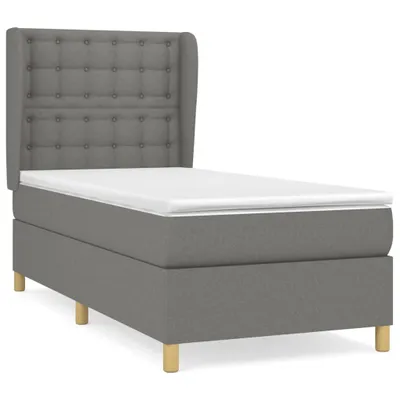 Produktbild von vidaXL Boxspringbett mit Matratze Dunkelgrau 80x200 cm Stoff