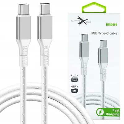 Produktbild von eXtremestyle USB-C Kabel, Verstärkt, Schnelles Laden, 1m, Weiß